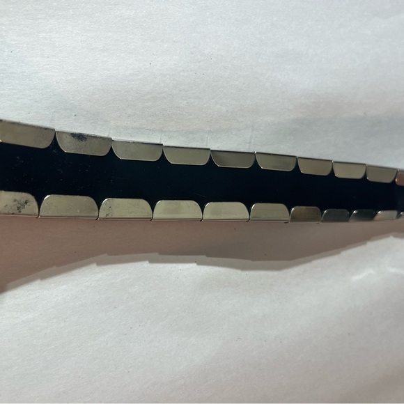 Denim silver western Boho artsy cowgirl cowboy light denim Y2K belt M/L - Picture 11 of 13